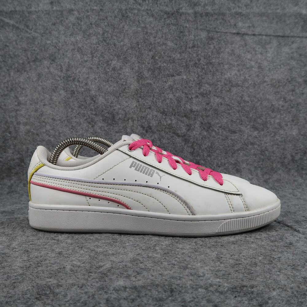Puma Shoes Womens 8.5 Sneakers Vikky Athletic Trainers Casual Lifestyle White